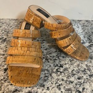 Open toe strappy Cork Mules